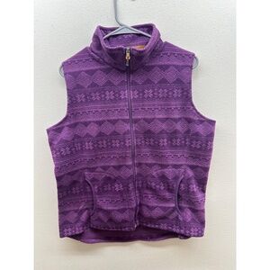 Woolrich Purple Fleece Zip Vest Women’s XL